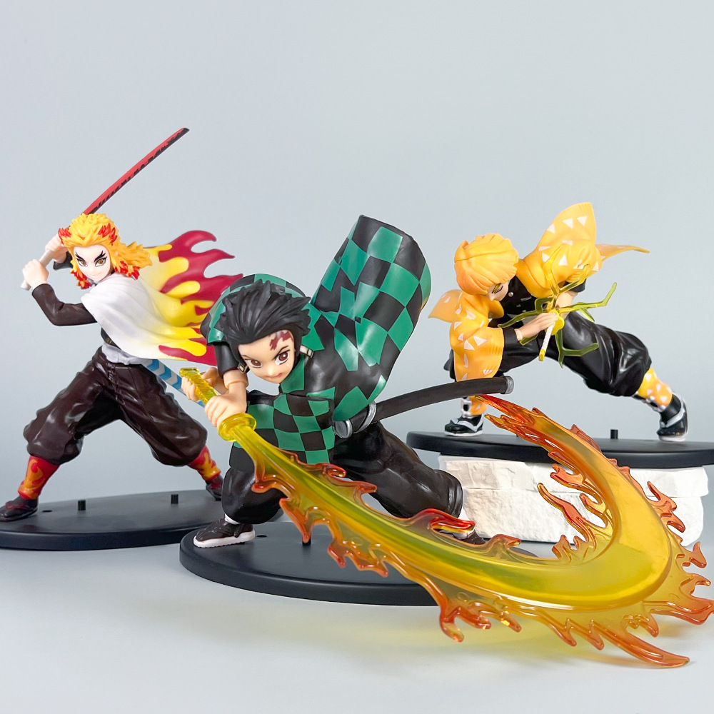 Model Kit Zenitsu - อะนิเมะปีศาจ Sayaer PVC ตัวเลข Tanjiro Zenitsu