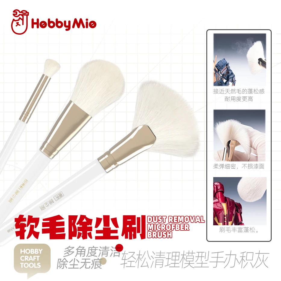 Model Kit Paint Remover - HOBBY MIO แปรงกําจัดฝุ่นรุ่นชุดโรงรถแปรงทําความสะอาดขนนุ่มกําจัดฝุ่นโดยไม่ต้องร่องรอยอุปกรณ์เสริมเครื่องมือ