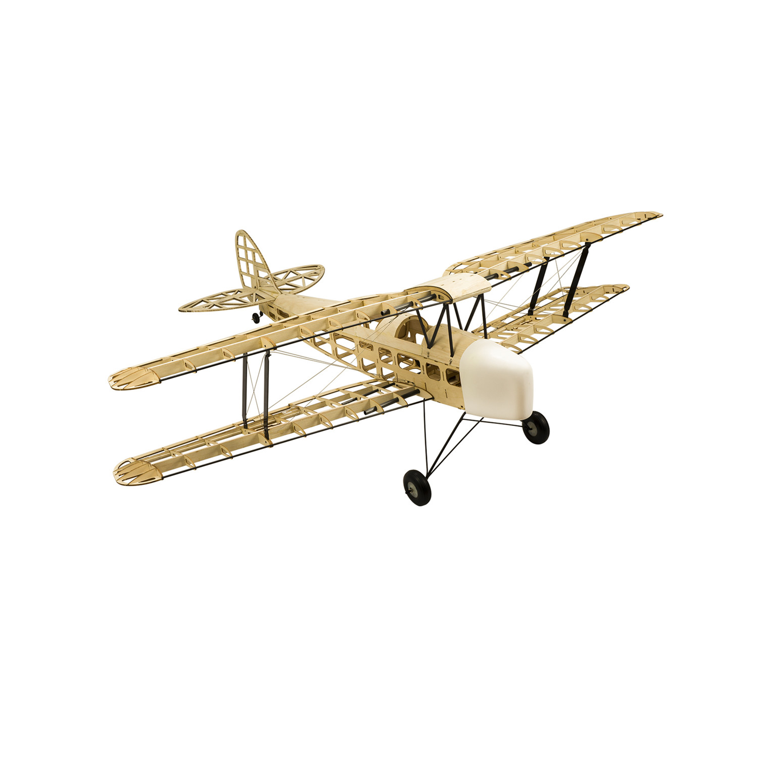 Model Kit Frame - ชุดประกอบเครื่องบิน RC ทำจากไม้บัลซาตัดด้วยเลเซอร์ รุ่นใหม่ TigerMoth DH-82