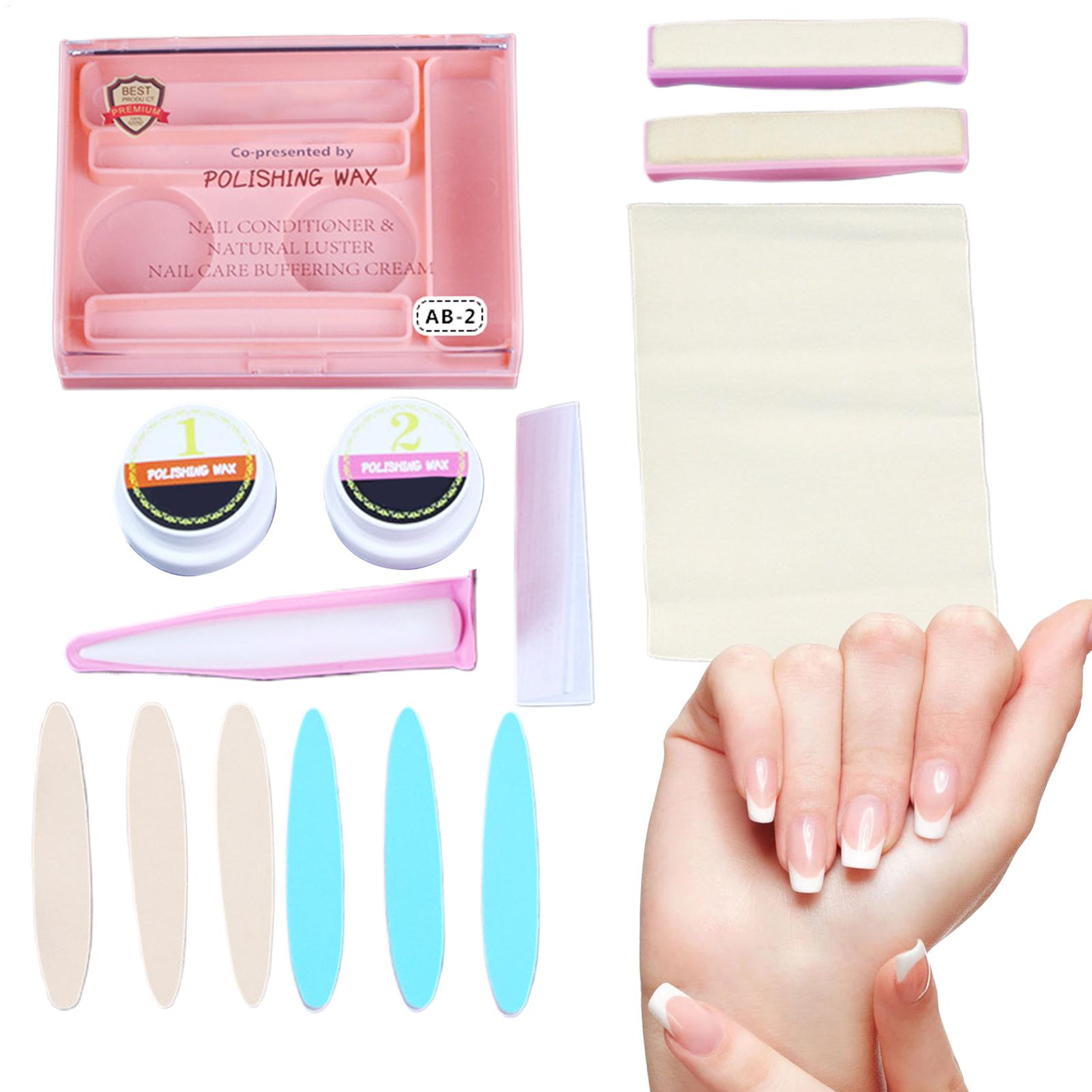 Sanding Stick Set - ชุดอุปกรณ์ขัดเงาเล็บ แว็กซ์บำรุงเล็บและเสริมความแข็งแรง อุปกรณ์ทำเล็บ ชุดตะไบเล็บสำหรับขัดเงาเล็บเจล
