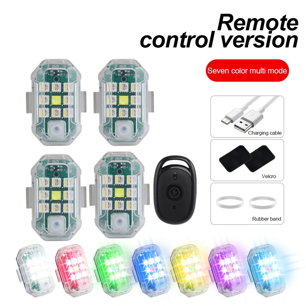 Model Kit Led - รีโมทคอนโทรลไร้สาย LED เครื่องบิน Strobe Light สําหรับรถยนต์รถจักรยานยนต์อัตโนมัติจักรยาน