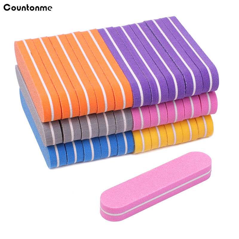 Sanding Stick Set - 10 ชิ้นมินิเล็บไฟล์บัฟเฟอร์ฟองน้ําที่มีสีสันเล็บไฟล์ 90 มิลลิเมตรตรงขัดขัดเล็บดูแลชุดเครื่องมือ