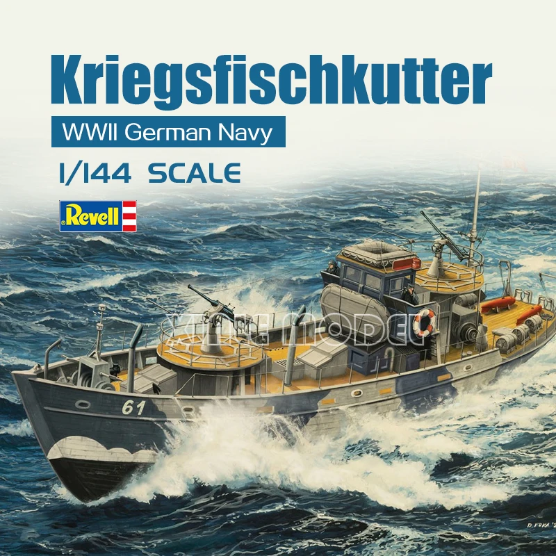 Model Kit Revell - ชุดโมเดลเรือประกอบพลาสติก Revell 05242 KFK (Kriegsfischkutter) 1/144