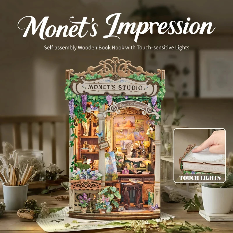 ชุดประกอบโมเดลชั้นวางหนังสือไม - Model Kit Studio บทวิจารณ์และราคา