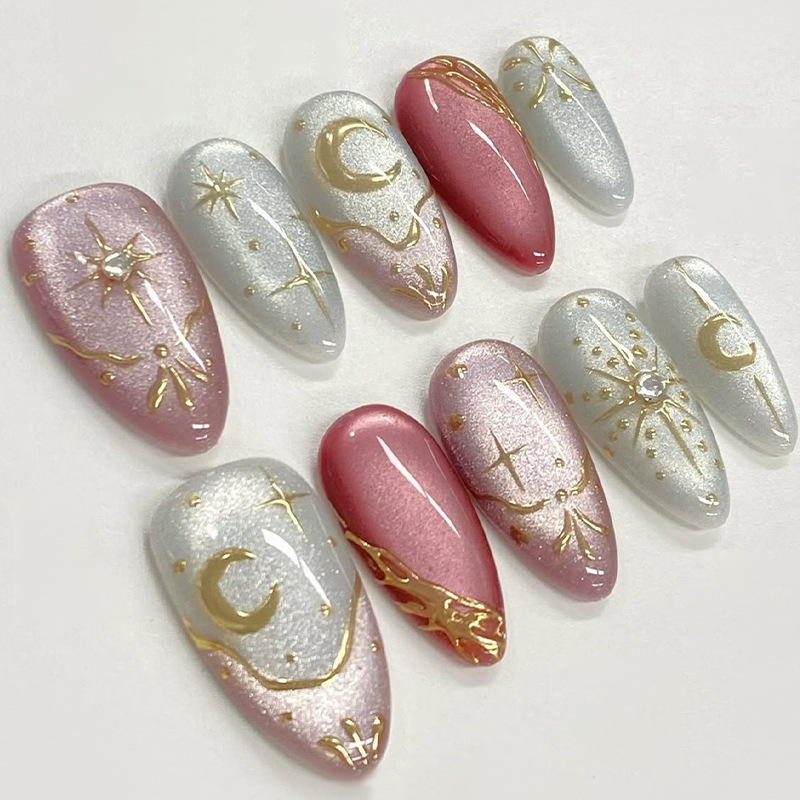 ชุดเล็บปลอมสีฟ้าทรงอัลมอนด์ 24 - Sanding Stick Set บทวิจารณ์และราคา