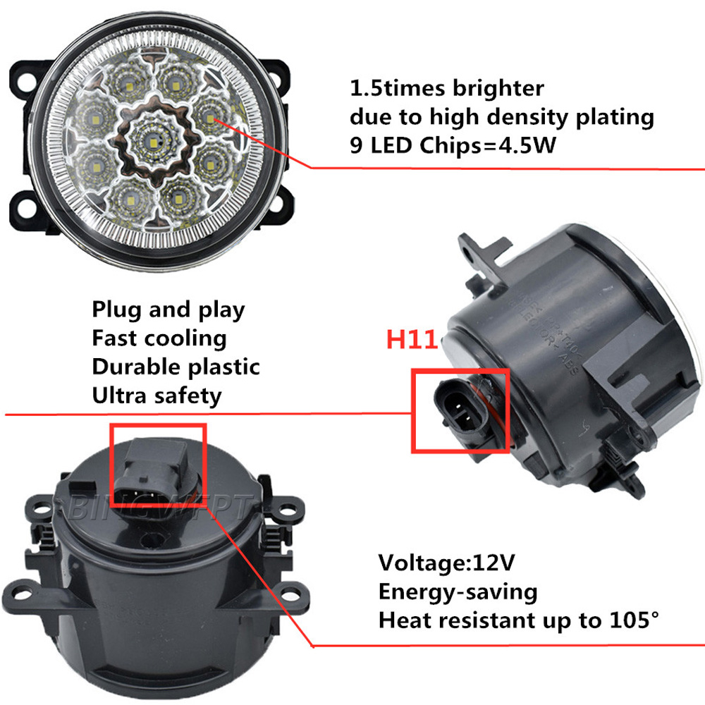2PCS รถ LED Fog Light DRL H11ไ - Model Kit Titanic บทวิจารณ์และราคา